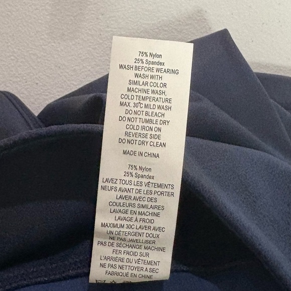 Zyia - Distressed Blue Ankle Cinch High Rise 7/8 Leggings - Picture 7 of 7